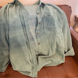 Sage green Corduroy Shacket